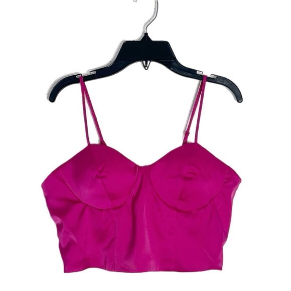 Sincerely Jules Fuchsia Crop Top with Wide Leg Pants - Picture 2 of 7